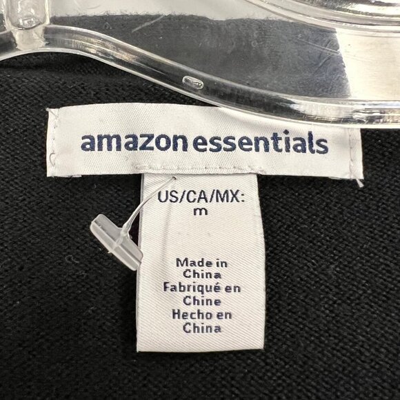 Amazon Essentials Women's Open Cardigan Black Size Medium Pockets - Picture 8 of 9